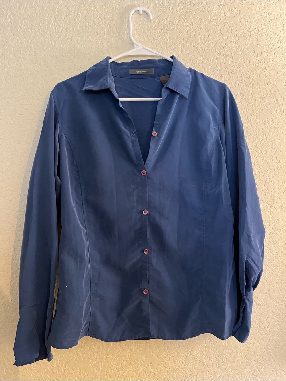 Liz Claiborne Silken Blue Button down shirt